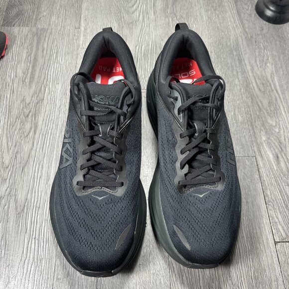 Hoka One One Mens Bondi 8 1123202 BBLC Black Running Shoes Sneakers Size 14 D main image 6